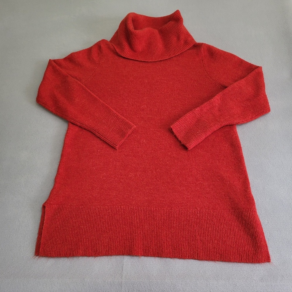 LOFT Turtleneck Tunic Sweater Women's Size L Orange